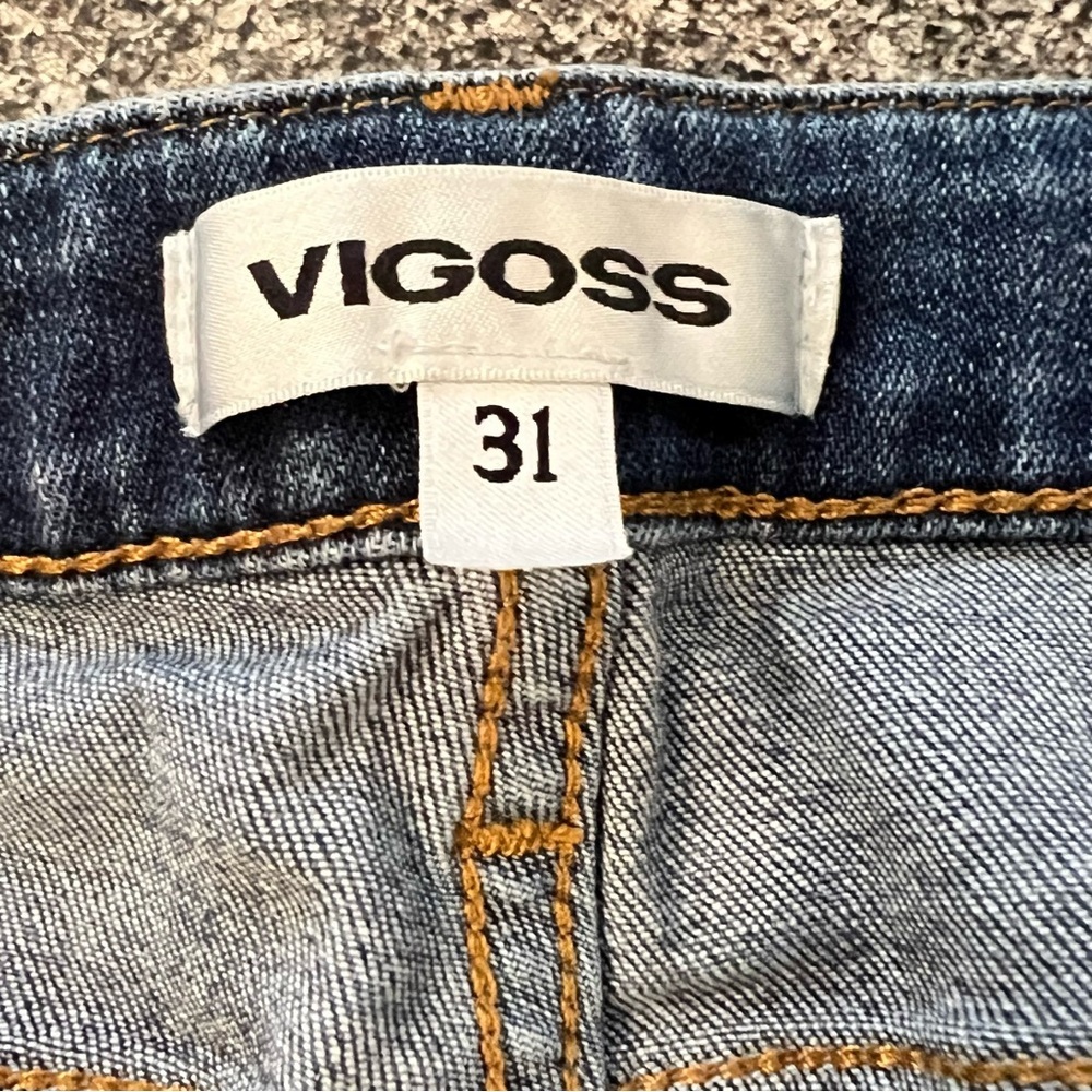 Vigoss Women's Ripped Mid- Rise Skinny Jeans, Waist 31 - Picture 8 of 12